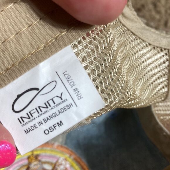 Infinity brand trucker hat OSFM light denim w rainbow rooster - Picture 4 of 4